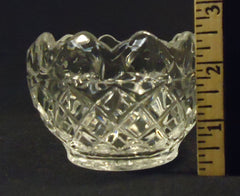 Designer Crystal Bowl 3 1/2in x 3 1/2in x 3in BFr56 Vintage Crystal -- Used