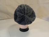 Handcrafted Reversible Slouchy Hat Medium Gray Textured 100% Merino Wool Female -- New No Tags