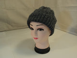 Handcrafted Reversible Slouchy Hat Medium Gray Textured 100% Merino Wool Female -- New No Tags