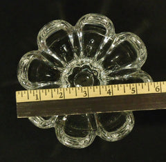 Designer Crystal Dish 6in x 6in x 3in 55-08cc Vintage Crystal  -- Used