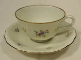 Rrstrand Sverige 492-120 Vintage Floral Teacup and Saucer Fine China  -- Used