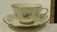 Rrstrand Sverige 492-120 Vintage Floral Teacup and Saucer Fine China  -- Used