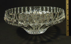 Designer 63-58h Vintage Crystal Bowl 12in x 12in x 5in Crystal  -- Used