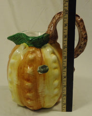 Handmade Harvest Pitcher 10in x 9in x 7in 24-38f Vintage Ceramic  -- New