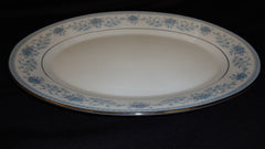 Noritake 14in Platter Contemporary Medium Oval 2482 Blue Hill Vintage China -- Used