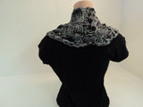 Handcrafted Cowl Wrap Gray Textured 100% Merino Wool Female Adult -- New No Tags