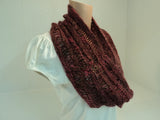 Handcrafted Wrap Cowl Rose Drop Stitch Merino Wool Silk Cashmere Female Adult -- New No Tags