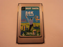 Best Data 56Kpbs Fax Modem PC Card V.92 V.34 RJ-11 FM56C-NFS-BD -- Used