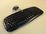 Logitech Deluxe Computer Keyboard PS2 Black Cisnet 867598-0403 Y-SU61 -- Used