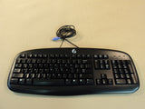 Logitech Deluxe Computer Keyboard PS2 Black Cisnet 867598-0403 Y-SU61 -- Used