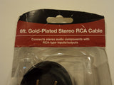 Recton 6-Ft Gold Plated Stereo RCA Cable ACG72 -- New