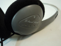 School Mate Headsets Lot of 2 Gray/Black Telephone Systems Adjustable -- Used