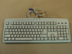 Aopen Deluxe Computer Keyboard PS2 Light Gray PS/2 9000007131 -- Used