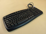 Microsoft Basic 1.0A Computer Keyboard PS2 Black PS/2 3 Hot Keys X800468-218 -- Used