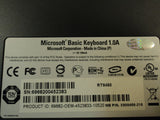 Microsoft Basic 1.0A Computer Keyboard PS2 Black PS/2 3 Hot Keys X800468-218 -- Used