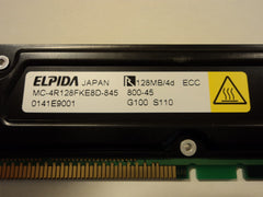 Elpida 128MB PC800MHz ECC 184-Pin RDRAM RIMM RAMBUS Memory MC-4R128FKE8D-845 -- New