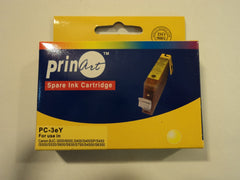 Prinart Ink Cartridge Yellow Canon BJC-3000/6000 S400/S400P/S450/S500 PC-3eY -- New