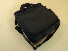 Standard 13 Inch Laptop Bag Padded Black One Exterior Pouch Shoulder Strap Nylon -- Used