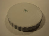 Christineholm Pie Plate Platter White/Green/Pink Roses Country Ceramic -- Used