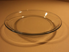 Standard Pie Dish Plate 9 1/4in Diameter x 1 1/2in H Clear Glass -- Used