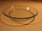 Standard Pie Dish Plate 9 1/4in Diameter x 1 1/2in H Clear Glass -- Used