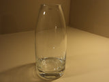 Designer Round Curved Vase 5in Diameter x 12in H Clear Modern -- Used
