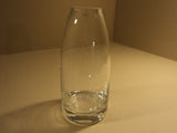 Designer Round Curved Vase 5in Diameter x 12in H Clear Modern -- Used