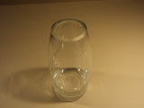 Designer Round Curved Vase 5in Diameter x 12in H Clear Modern -- Used