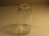 Designer Round Curved Vase 5in Diameter x 12in H Clear Modern -- Used