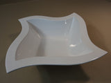 International Forum Bowl Abstract Shape 14in L x 14in W x 4in H White Modern -- Used