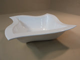 International Forum Bowl Abstract Shape 14in L x 14in W x 4in H White Modern -- Used