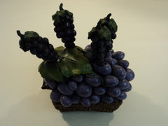 Designer Mini Knife Spreader Holder Purple/Green/Brown Grapes Set of 4 -- New