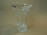 Designer Vase 6 Sided 9in H x 5 1/2in W x 5 1/2in D Clear Traditional Glass -- Used