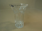 Designer Vase 6 Sided 9in H x 5 1/2in W x 5 1/2in D Clear Traditional Glass -- Used