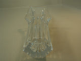 Designer Vase 6 Sided 9in H x 5 1/2in W x 5 1/2in D Clear Traditional Glass -- Used