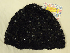 Beauties BO5127 Youth Girls Black Sequin Beanie Hat -- New