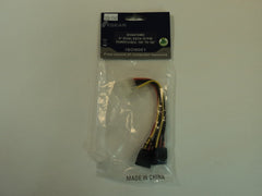 OKGear 6 Inch Dual SATA 15 Pin Power Cable 108 to 180 Degree GC6ATAM2 -- New