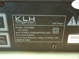 KLH DVD Player 74TA Gray/Black MP3 CD CD-R CD-RW DVD-8350 -- Used
