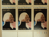 USPS Scott 1952 20c 1981 George Washington 1732-1982 Lot of 3 Plate Block -- New