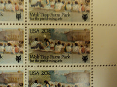 USPS Scott 2018 20c 1982 Wolf Trap Farm Park Lot of 3 Mint NH Plate Block -- New