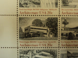 USPS Scott 2019-22 20c American Architecture Lot of 4 Plate Block Mint NH -- New