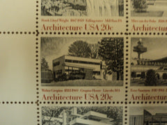 USPS Scott 2019-22 20c American Architecture Lot of 4 Plate Block Mint NH -- New