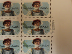 USPS Scott 2024 20c 1982 Ponce De Leon Lot of 3 Plate Block 31 Stamps Mint NH -- New