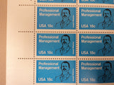 USPS Scott 1920 18c 1981 Professional Management Lot of 3 Mint NH Plate Block -- New