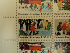 USPS Scott 2027-30 20c 1982 Seasons Greetings Lot Of 3 Plate Block Mint NH -- New