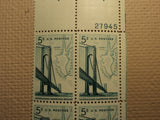 USPS Scott 1258 5c Verrazano-Narrows Bridge Mint NH 1964 Plate Block 5 Stamps -- New