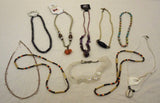 Designer Beaded Necklaces Qty 10 Semi-precious Stones Glass Wood Metal -- New