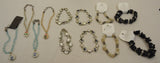 Designer Beaded Bracelets Anklets Qty 12 Stone Shell Metal -- New