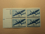 USPS Scott C30 30c Air Mail Transport Plane 1941 Mint NH OG Plate Block 4 Stamps -- New