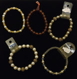 Designer Beaded Stretchy Bracelets Qty 80 Glass Plastic Elastic -- New